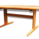Oval Scandinavian teak dining table