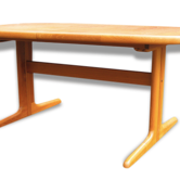 Oval Scandinavian teak dining table