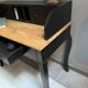Black stepped wooden desk