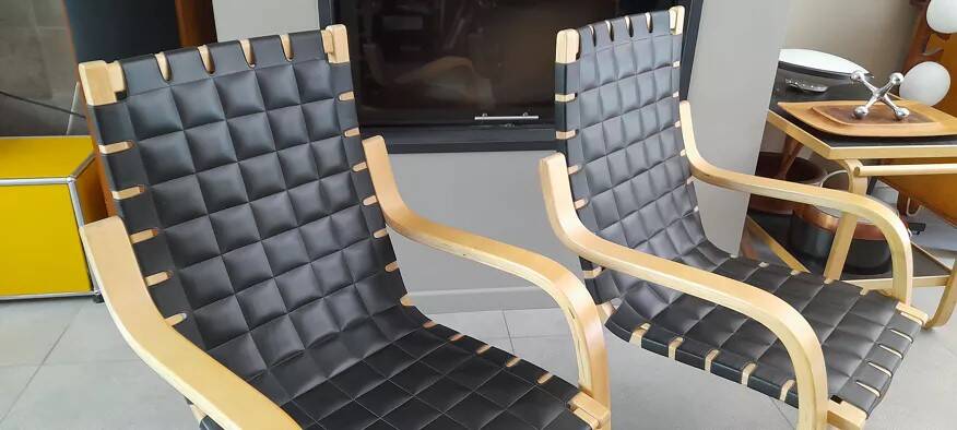 Fauteuil 406 cuir Alvar Aalto edition Artek