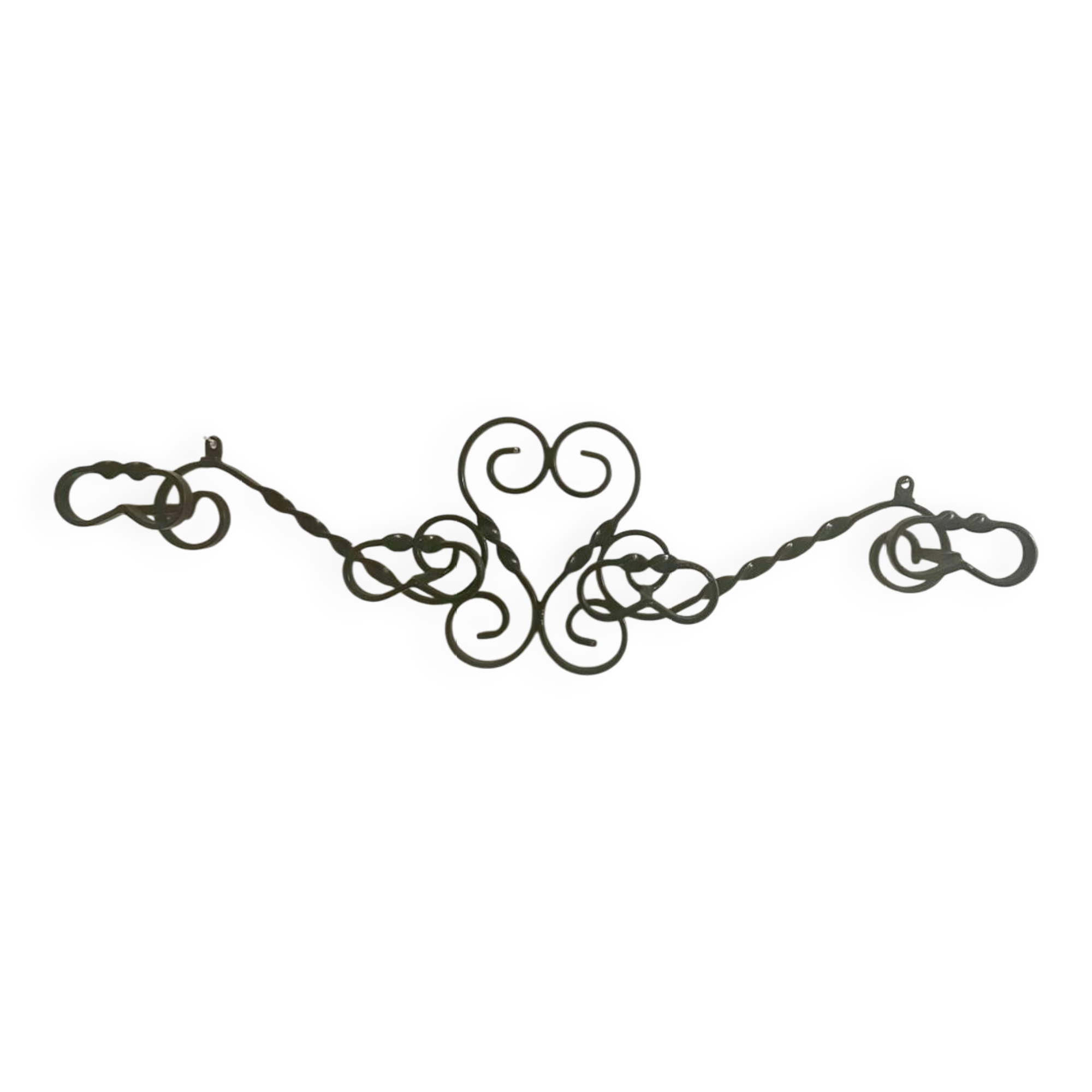 Old wrought iron coat rack