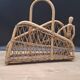 Rattan magazine rack