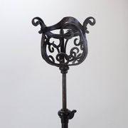 Art Nouveau Wrought iron tripod floor candlestick