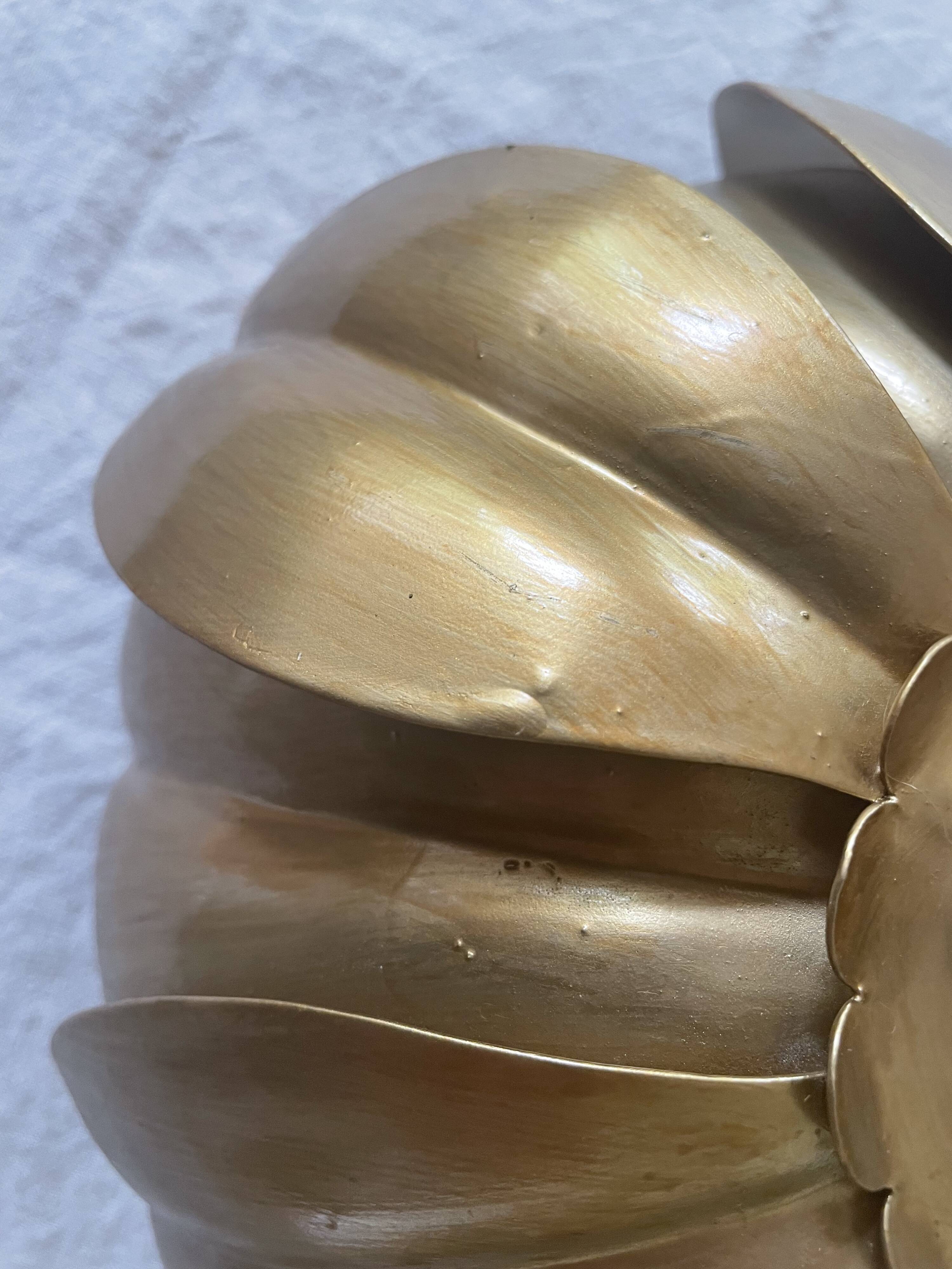 Metal flower chandelier