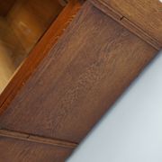 German oak bookcase with folding doors, ca 1900