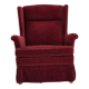 Chaise danoise à dossier haut, années 1970, velours rouge cerise, pieds en bois de frêne.