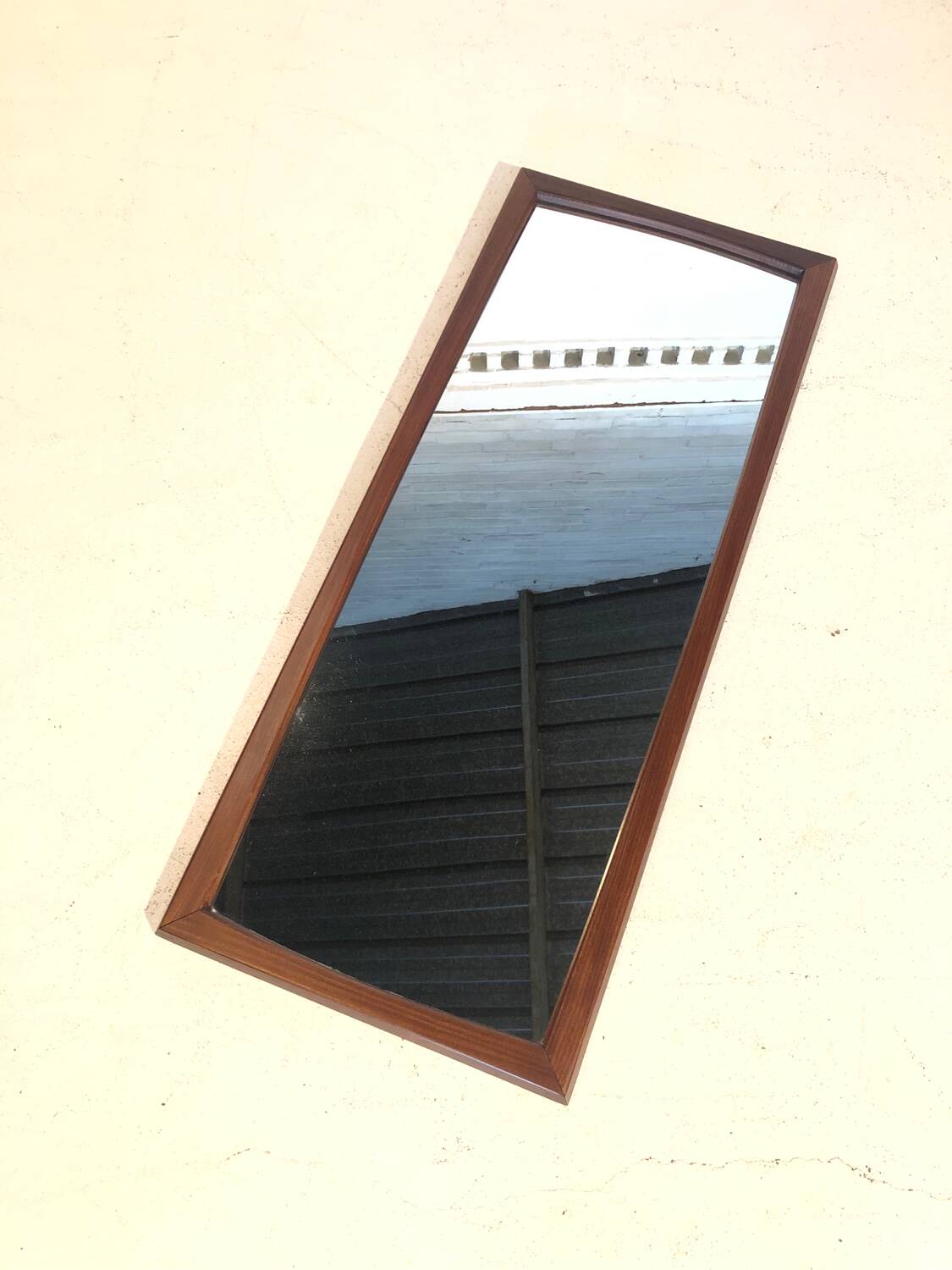 Scandinavian teak mirror circa 1960