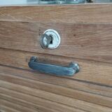 Filing Cabinet with Curtain / Vintage Furniture