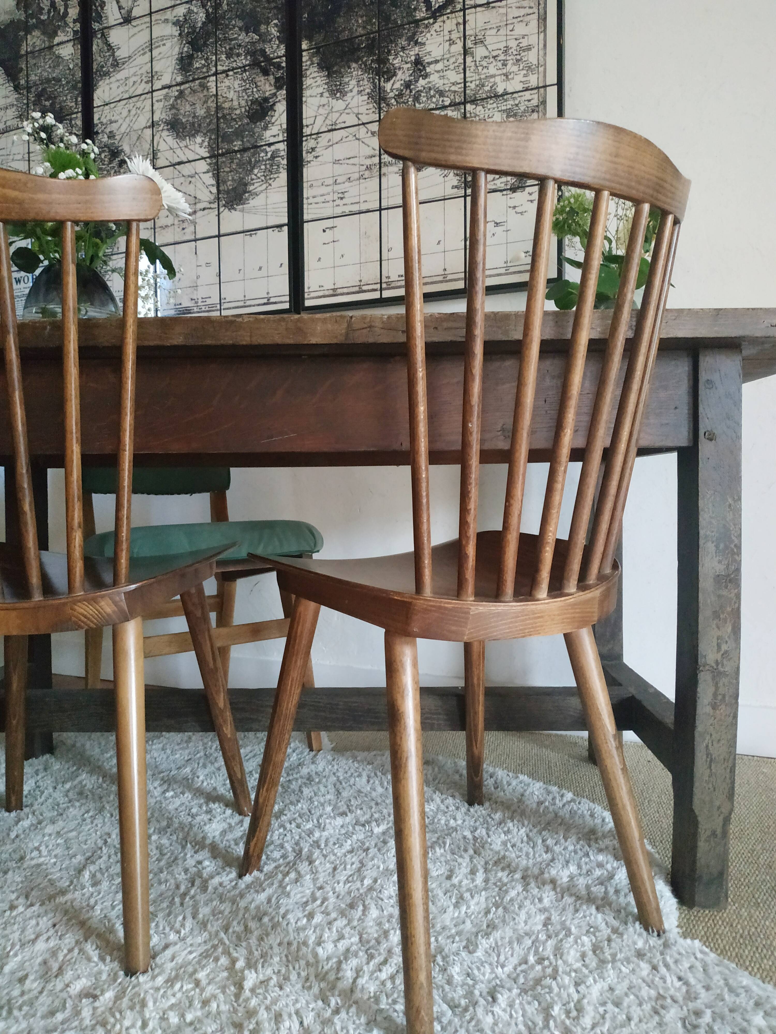 Old solid wood farm table