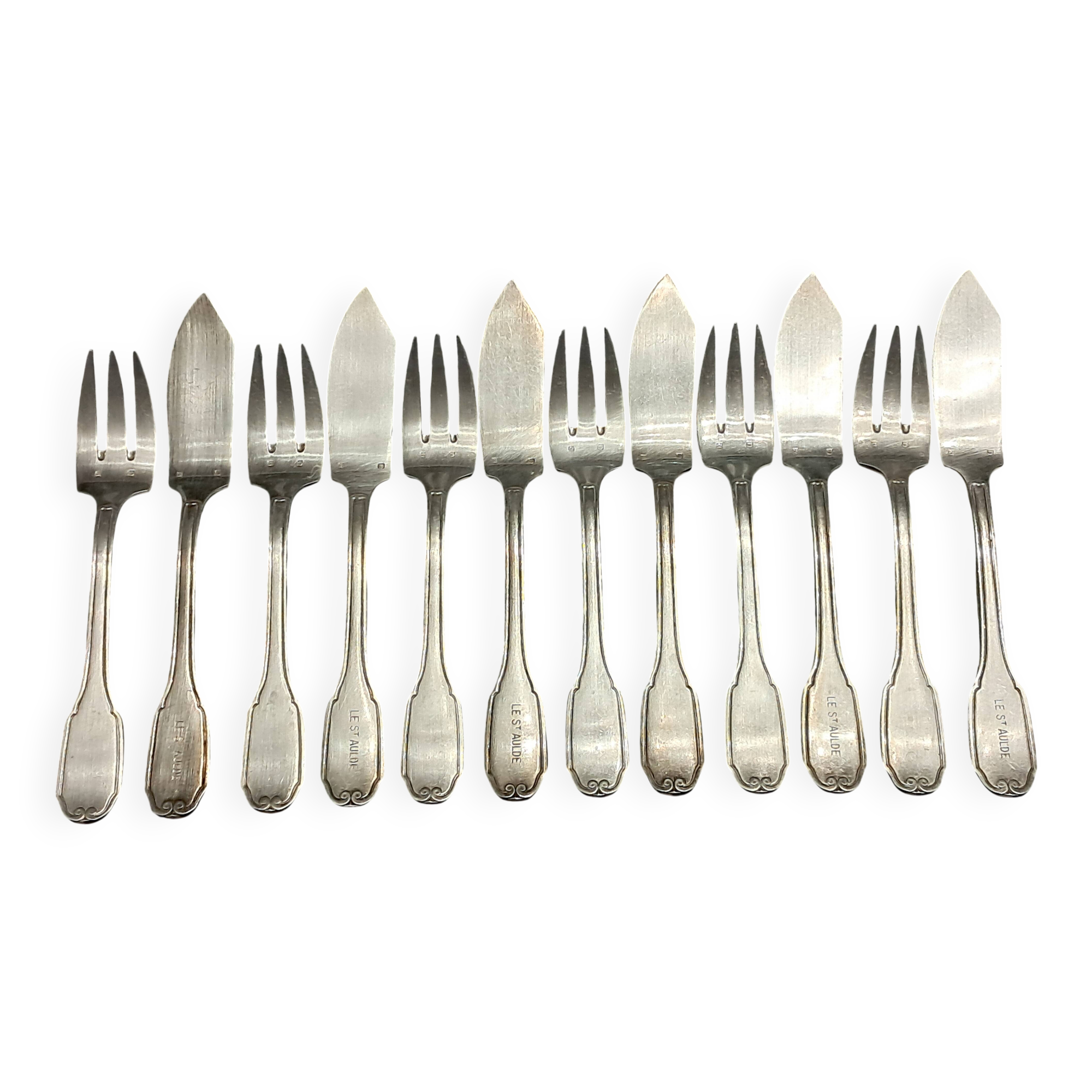 Silver-plated fish cutlery Orbille