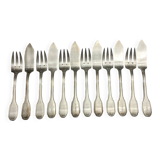 Silver-plated fish cutlery Orbille