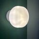 Vintage Art Deco globe wall light in white opaline.