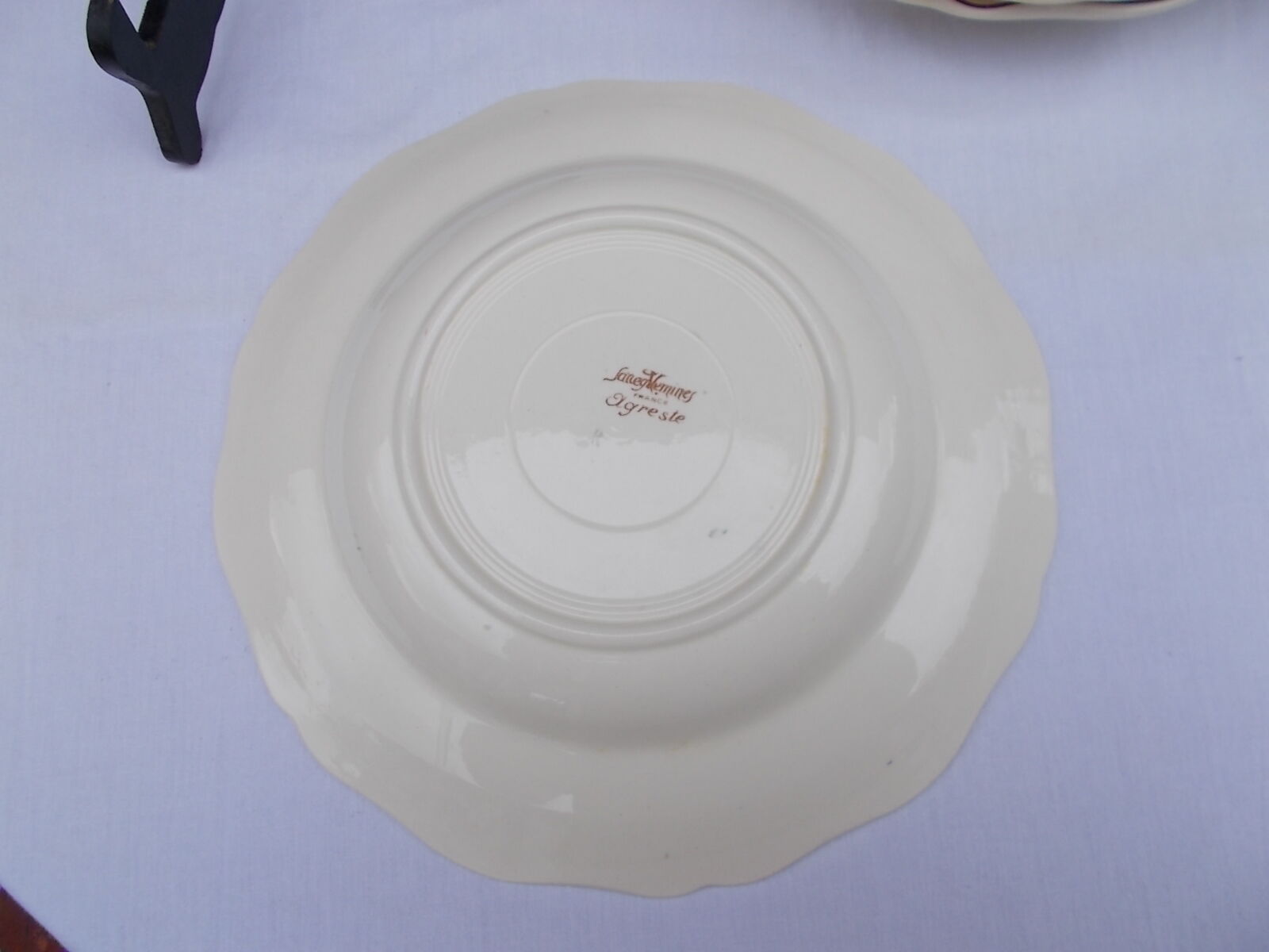 Lot of 8 hollow plates Sarreguemines agreste models