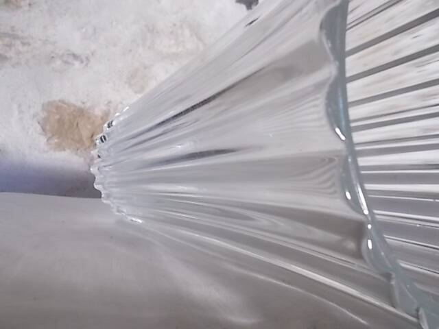 Transparent glass vase