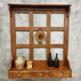 French vintage wall-mounted kitchen shelf 110x123cm