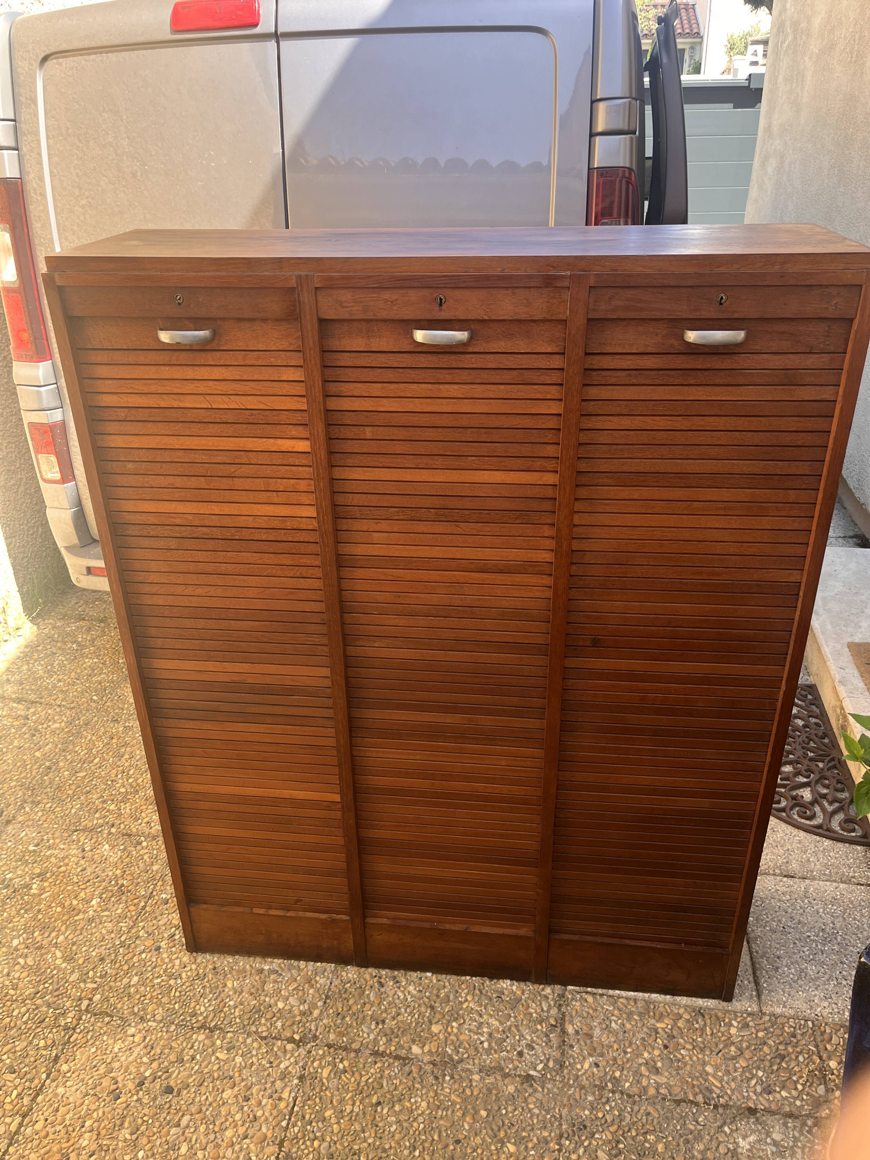 vintage wooden curtain cabinet from the 1950s/60s