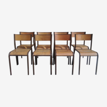 Series 8 vintage school chairs Mullca