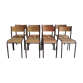 Series 8 vintage school chairs Mullca