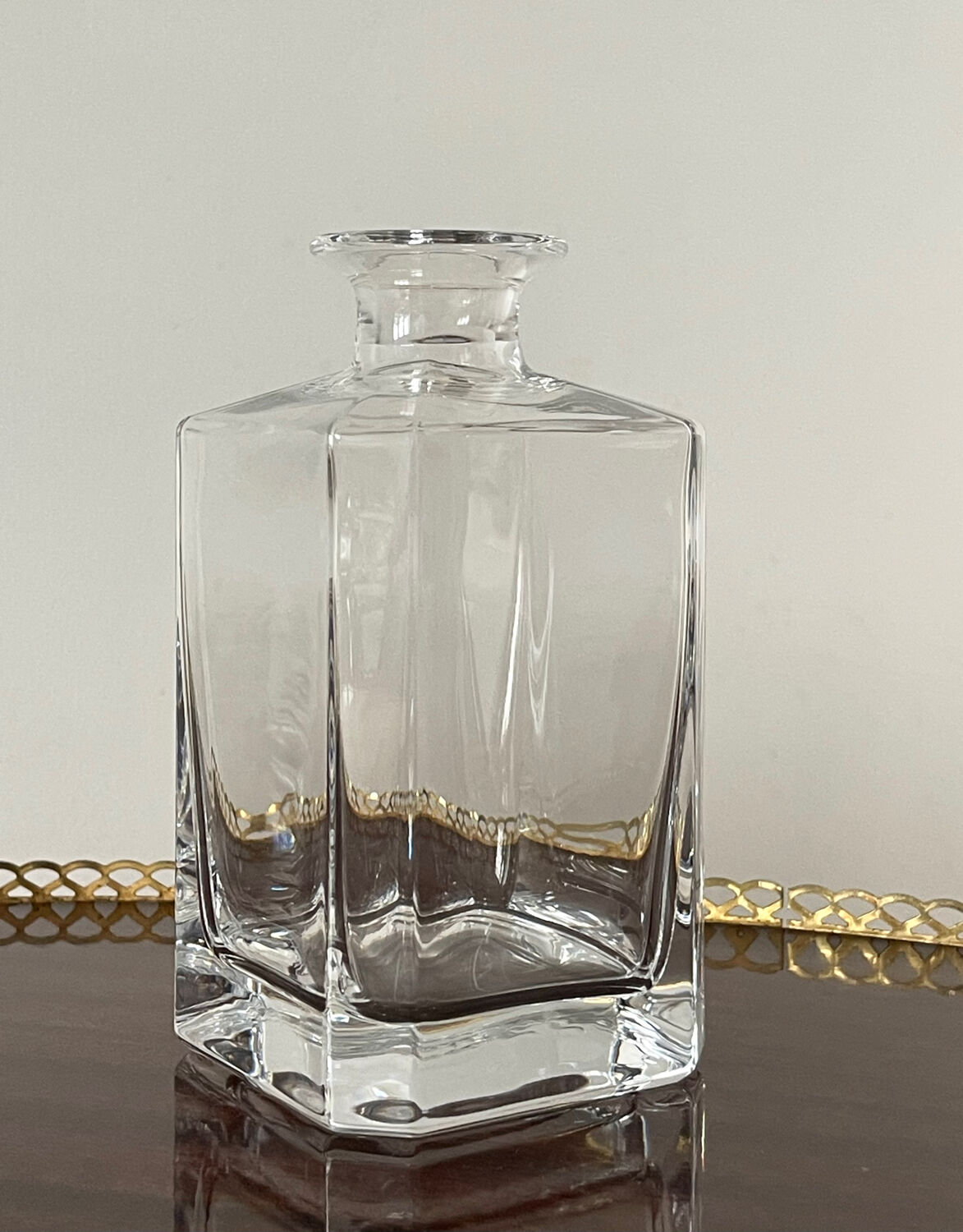 Crystal carafe and 4 glasses Daum France.