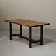 Solid oak farmhouse table, 1970 – Handcrafted