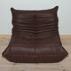 Togo armchair in brown madras leather model designed by Michel Ducaroy 1973