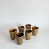Suite of 6 sandstone glasses