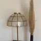 Table lamp with a vintage mother-of-pearl lampshade set