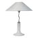 Vintage Murano glass table lamp - zigzag metal details, textured silk shade - Italy 1980s - timeless and elegant design, unique gift idea.