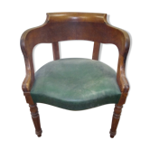 Fauteuil de bureau en chêne Louis Philippe fin XIX siècle