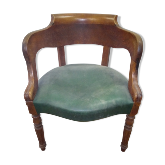 Louis Philippe oak office chair at the end of the 19th century