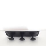 Wall coat rack -Genexco - 3 metal hooks - 1990