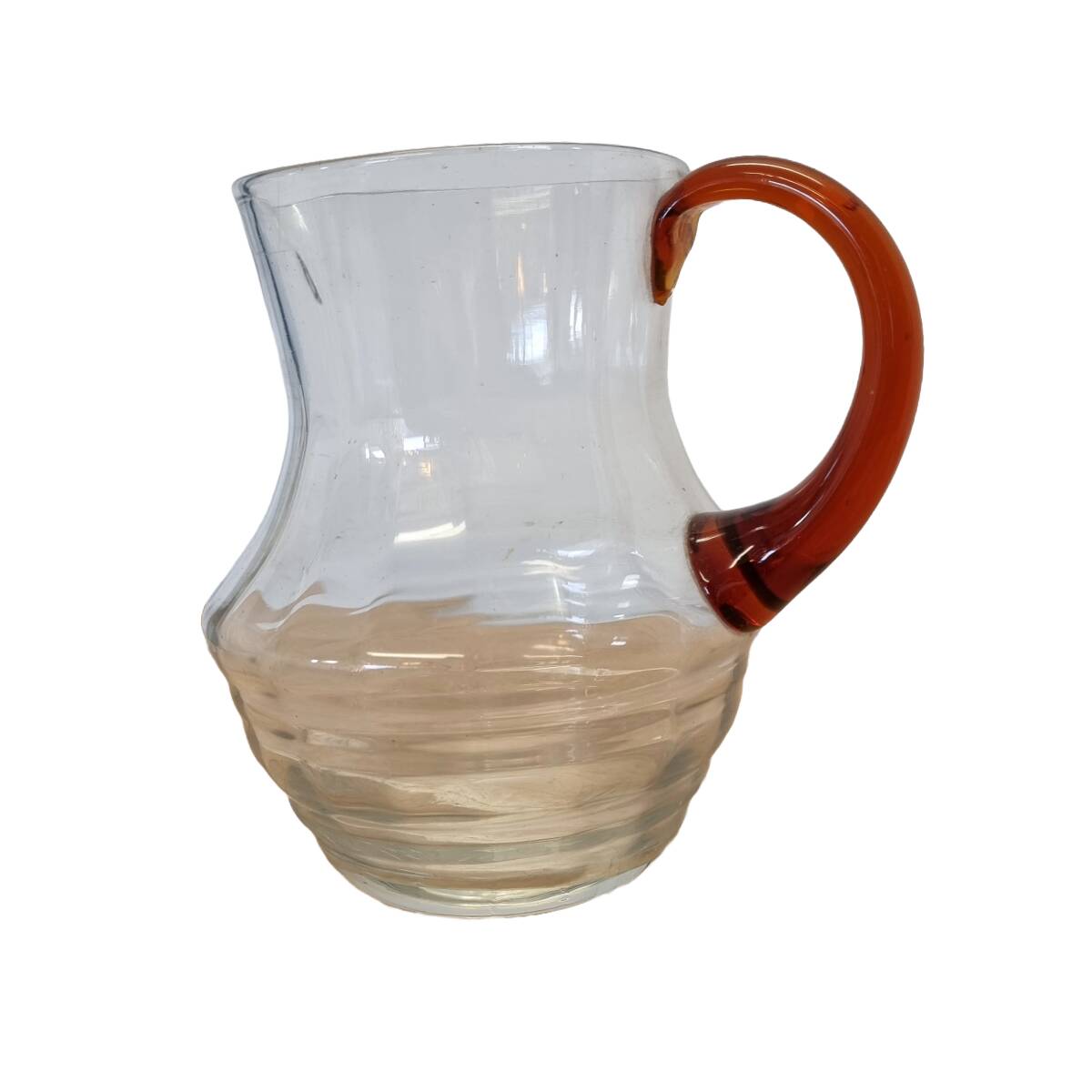 Vintage Design Water Carafe With Amber Glass, 1930/50s