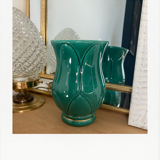 Emerald and gold vase