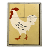 Wooden puzzle frame from the 1930s/40s depicting a rooster.