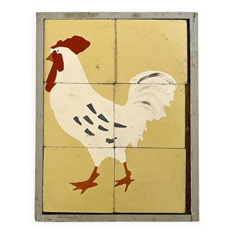 Wooden puzzle frame from the 1930s/40s depicting a rooster.