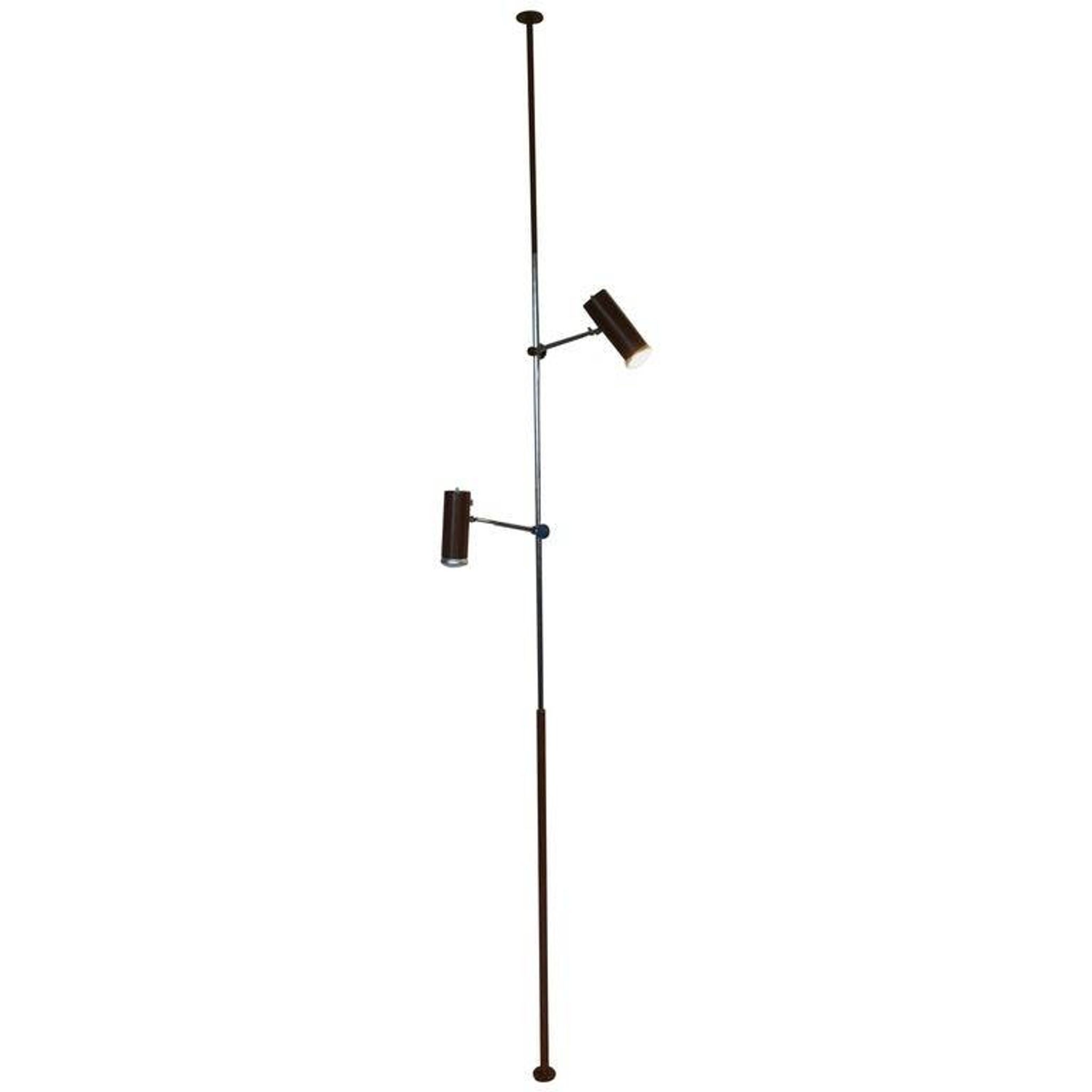 Rare Midcentury Floor to Ceiling Lamp by Josef Hůrka for Napako, 1960s