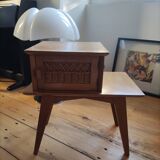 Rattan bedside table