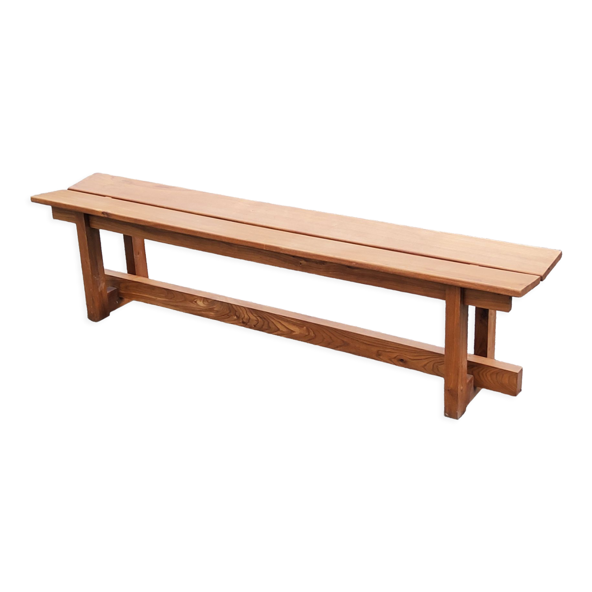 Solid elm bench from the 70s