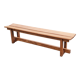 Solid elm bench from the 70s