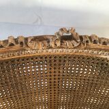 Louis XVI style caned bench