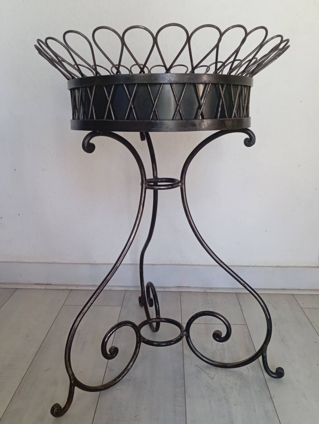 Pair of wrought iron planters