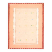 Tapis turc Oushak fait main en laine et coton orange des années 1970 173x223