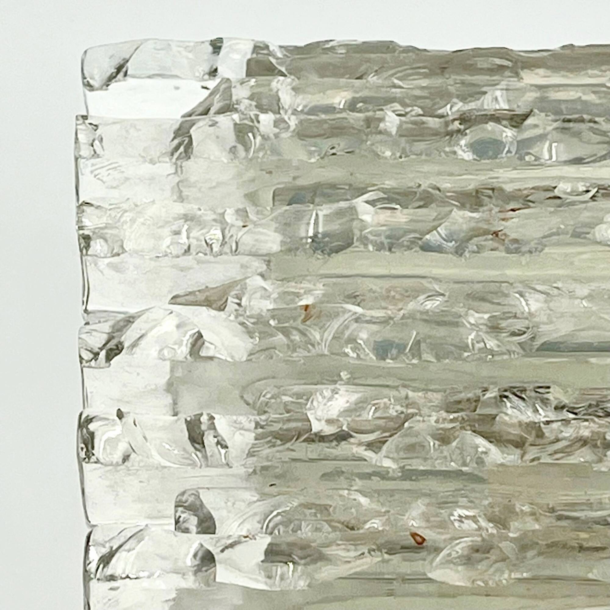 Poliarte glass wall lamp "Vesta", Italy 1970s