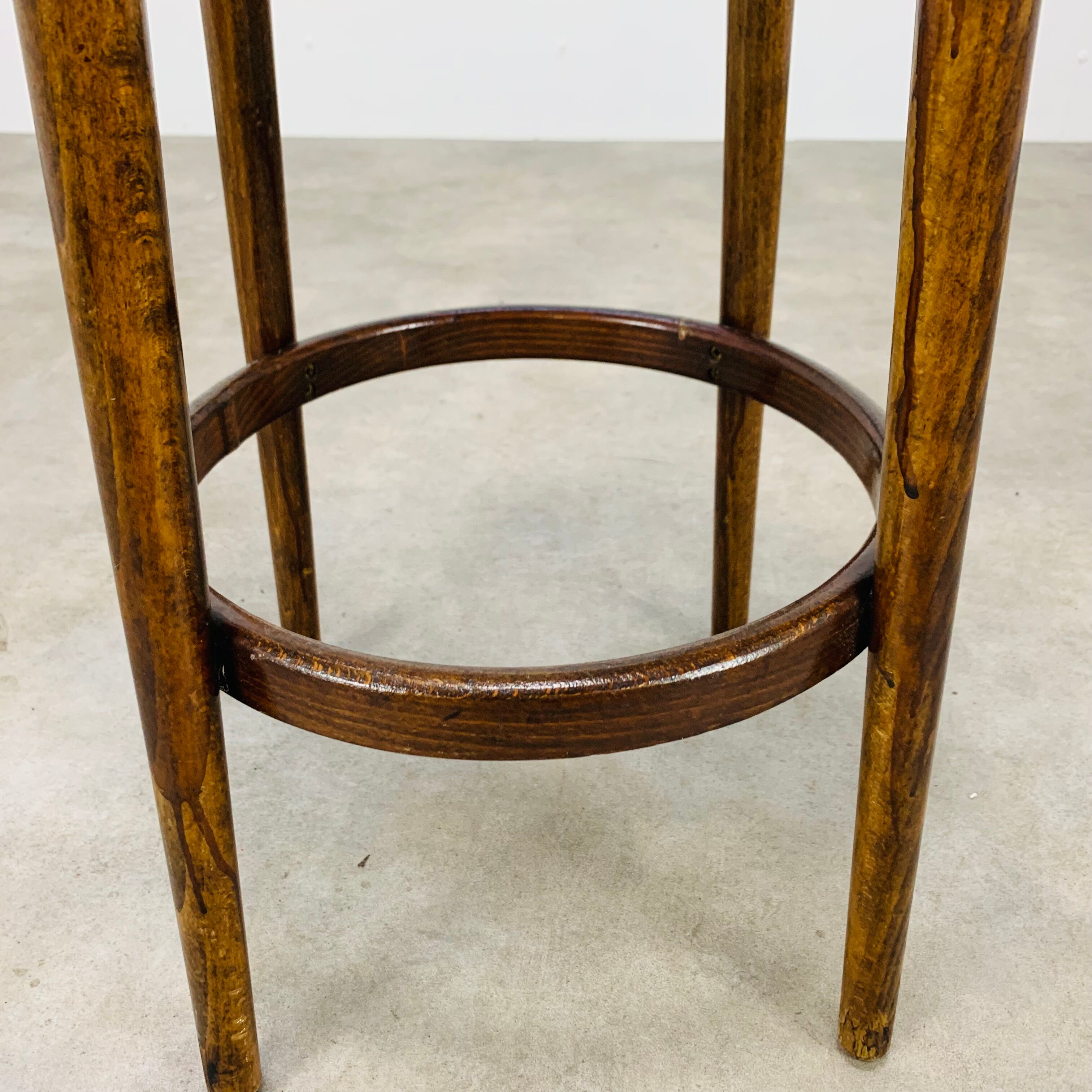 Tabouret de bar Baumann années 60 bois