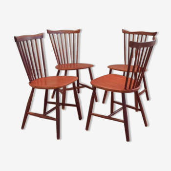Set of 4 SH41 dining table chairs by Yngve Ekström for Nesto Pastoe 1960