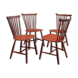 Set of 4 SH41 dining table chairs by Yngve Ekström for Nesto Pastoe 1960