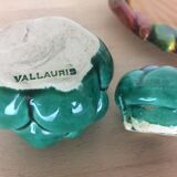 Salière poivrière moutardier Vallauris, barbotine, céramique