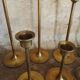 Scandinavian brass candle holders