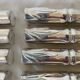 Silver bamboo knife rests from the 1980s.