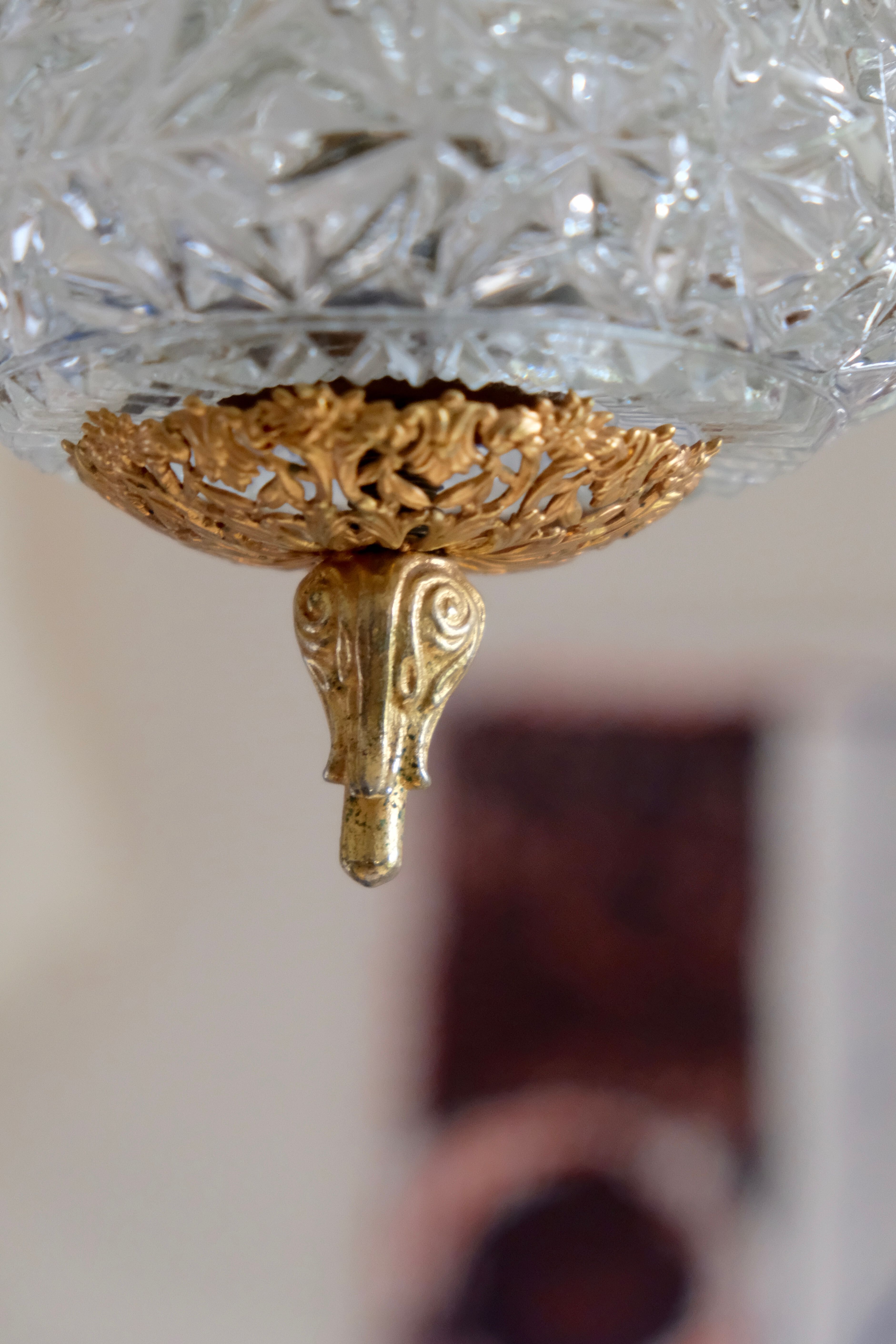 Glass and brass hanging 1950s